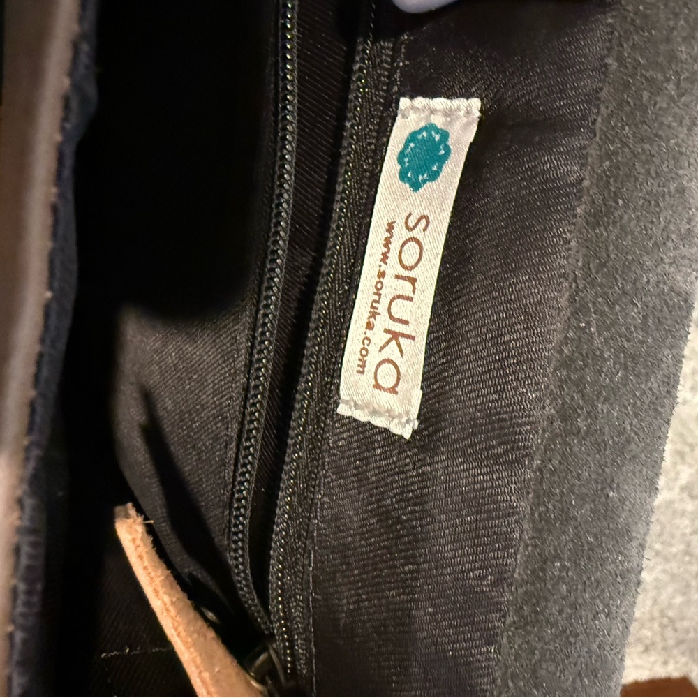 Soruka Brown and Blue Crossbody Bag - Picture 2 of 5